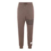 Bruine Wollen Gebreide Joggingbroek met 4bar Detail Thom Browne , Brow...