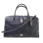 Pre-owned Leather handbags Coach Pre-owned , Blue , Dames