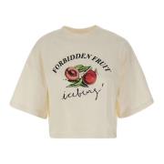 Dames T-shirt met Forbidden Fruit Print Iceberg , White , Dames