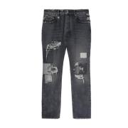 Vernietigde 5-Pocket Jeans Palm Angels , Black , Heren