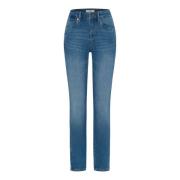 Moderne Skinny Fit 6/8 Lengte Jeans voor Dames Brax , Blue , Dames