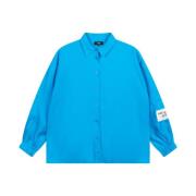 Glanzende satijnen blouse voor dames Alix The Label , Blue , Dames