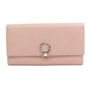 Pre-owned Leather wallets Bvlgari Vintage , Pink , Dames