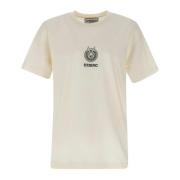 Heren Wit Katoenen T-Shirt met Zwart Logo Iceberg , White , Heren