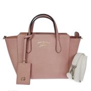 Pre-owned Leather totes Gucci Vintage , Pink , Dames