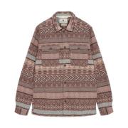 Stijlvolle Jacquard Overshirt Jas Anerkjendt , Multicolor , Heren