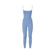 Blauwe elastische jumpsuit, gemaakt in Italië Andamane , Blue , Dames