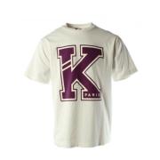 Heren Wit Katoenen T-shirt Kenzo , White , Heren