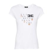 Stijlvolle T-shirts en Polos Elisabetta Franchi , White , Dames