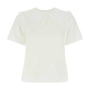 Witte katoenen T-shirt See by Chloé , White , Dames