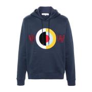 Donkerblauwe Multikleur Print Oversized Hoody Walter Van Beirendonck ,...