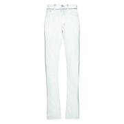 Zwarte Denim Broek met Leren Details Maison Margiela , Blue , Heren