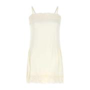 Ivoor Satijnen Mini Jurk Maison Margiela , White , Dames