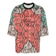 Python Print T-shirt Balmain , Multicolor , Dames