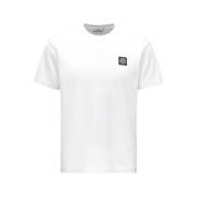 Witte katoenen T-shirt Stone Island , White , Heren