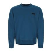 Blauwe katoenmix sweatshirt Ader Error , Blue , Heren