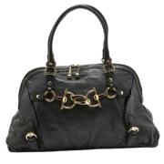 Pre-owned Leather gucci-bags Gucci Vintage , Black , Dames