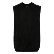 Zwarte Geribbelde Gebreide Vest Y-3 , Black , Heren