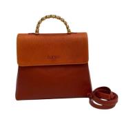 Pre-owned Leather shoulder-bags Loewe Pre-owned , Orange , Dames