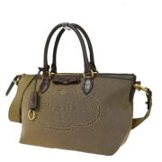 Pre-owned Canvas handbags Prada Vintage , Green , Dames