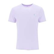 Logo Geborduurd Slim Fit T-Shirt Ralph Lauren , Purple , Heren