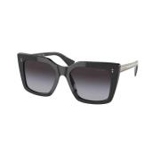 Zwarte MU 02Ws Zonnebril Miu Miu , Black , Unisex