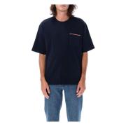 Navy Oversized Zak T-shirt Thom Browne , Blue , Heren