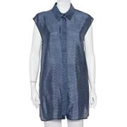 Pre-owned Linen tops Armani Pre-owned , Blue , Dames