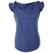 Pre-owned Cotton tops Moschino Pre-Owned , Blue , Dames