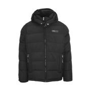 Heren Lange Mouw Rits Jas Plein Sport , Black , Heren