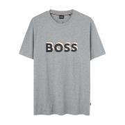 Zilveren Bedrukt Shirt Boss , Gray , Heren
