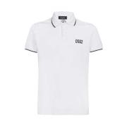 Polo Shirt met Logo Print Dsquared2 , White , Heren