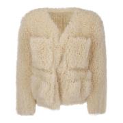 Mini Ruffle Bomber Jack ACT N°1 , Beige , Dames