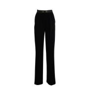 Zwarte broek met elastische taille Elisabetta Franchi , Black , Dames