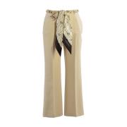 Boterkleurige Broek met Knoop- en Ritssluiting Elisabetta Franchi , Wh...