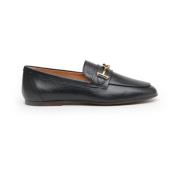 Zwarte gehamerde leren instapper Tod's , Black , Dames