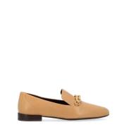 Jessa Leren Loafer in Cuoio Tory Burch , Beige , Dames