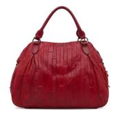 Pre-owned Leather totes Miu Miu Pre-owned , Red , Dames