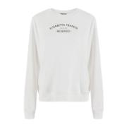 Dames Crewneck Sweatshirt met Reserved Logo Elisabetta Franchi , White...