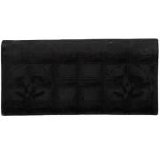 Pre-owned Fabric wallets Chanel Vintage , Black , Dames