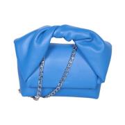 Leren tas met magnetische sluiting JW Anderson , Blue , Dames