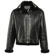 Pre-owned Leather outerwear Balenciaga Vintage , Black , Dames