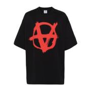 Anarchie Katoenen T-shirt Vetements , Black , Heren