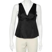 Pre-owned Silk tops Armani Pre-owned , Black , Dames