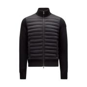 Gewatteerde Dons Cardigan Moncler , Black , Heren