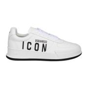Canadese Sneakers met Contrasterende Details Dsquared2 , White , Heren