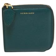 Pre-owned Leather wallets Burberry Vintage , Green , Dames
