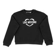 Zwarte Katoenen Sweatshirt Love Moschino , Black , Dames
