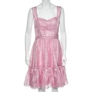 Pre-owned Silk dresses Oscar De La Renta Pre-owned , Pink , Dames
