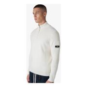 Stijlvolle Gebreide Halfzip Coltrui voor Heren Quotrell , White , Here...